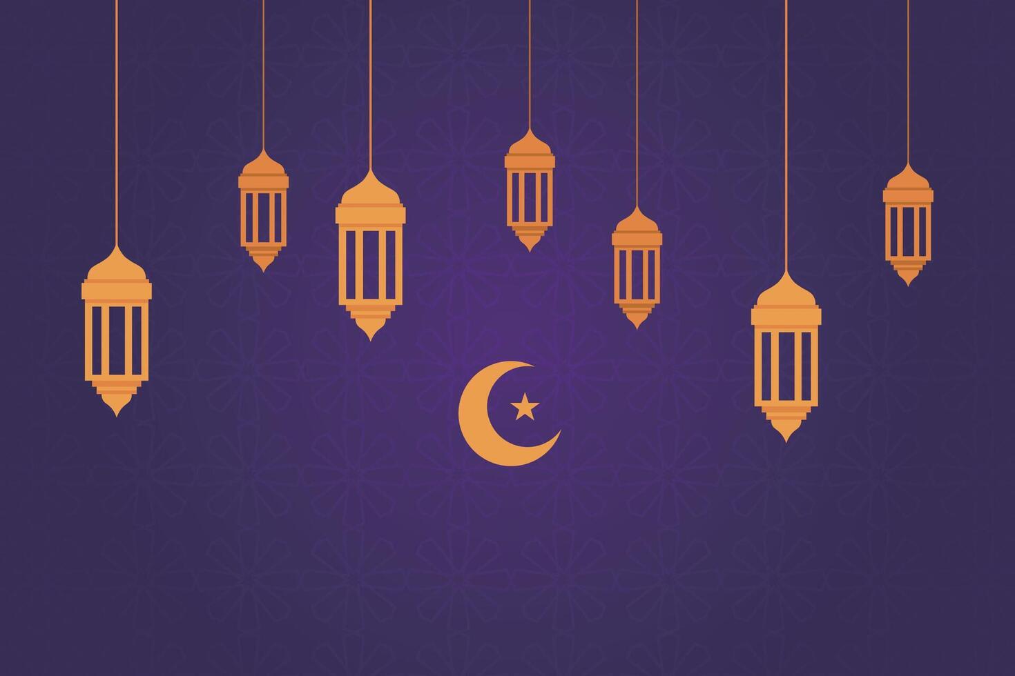 Eid al-Fitr, Ramadhan decorative greeting card vector