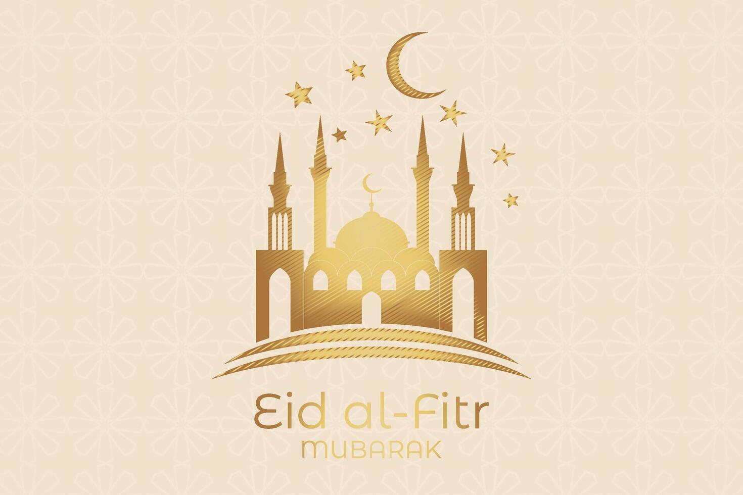 Eid al-Fitr, Ramadhan decorative greeting card vector