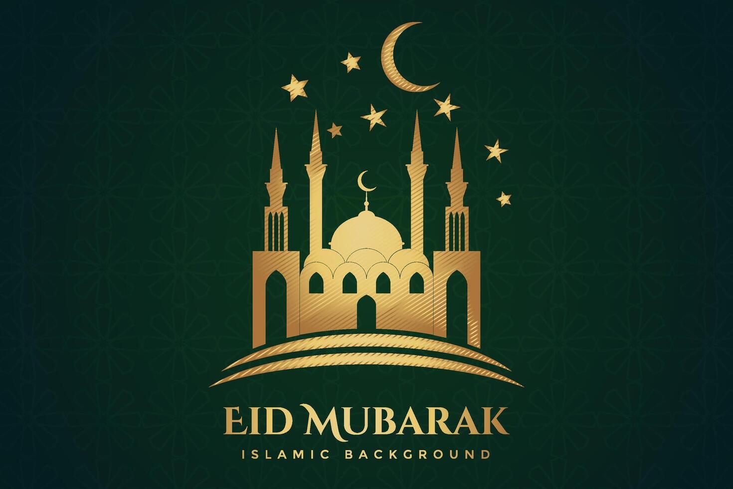 Eid al-Fitr, Ramadhan decorative greeting card vector