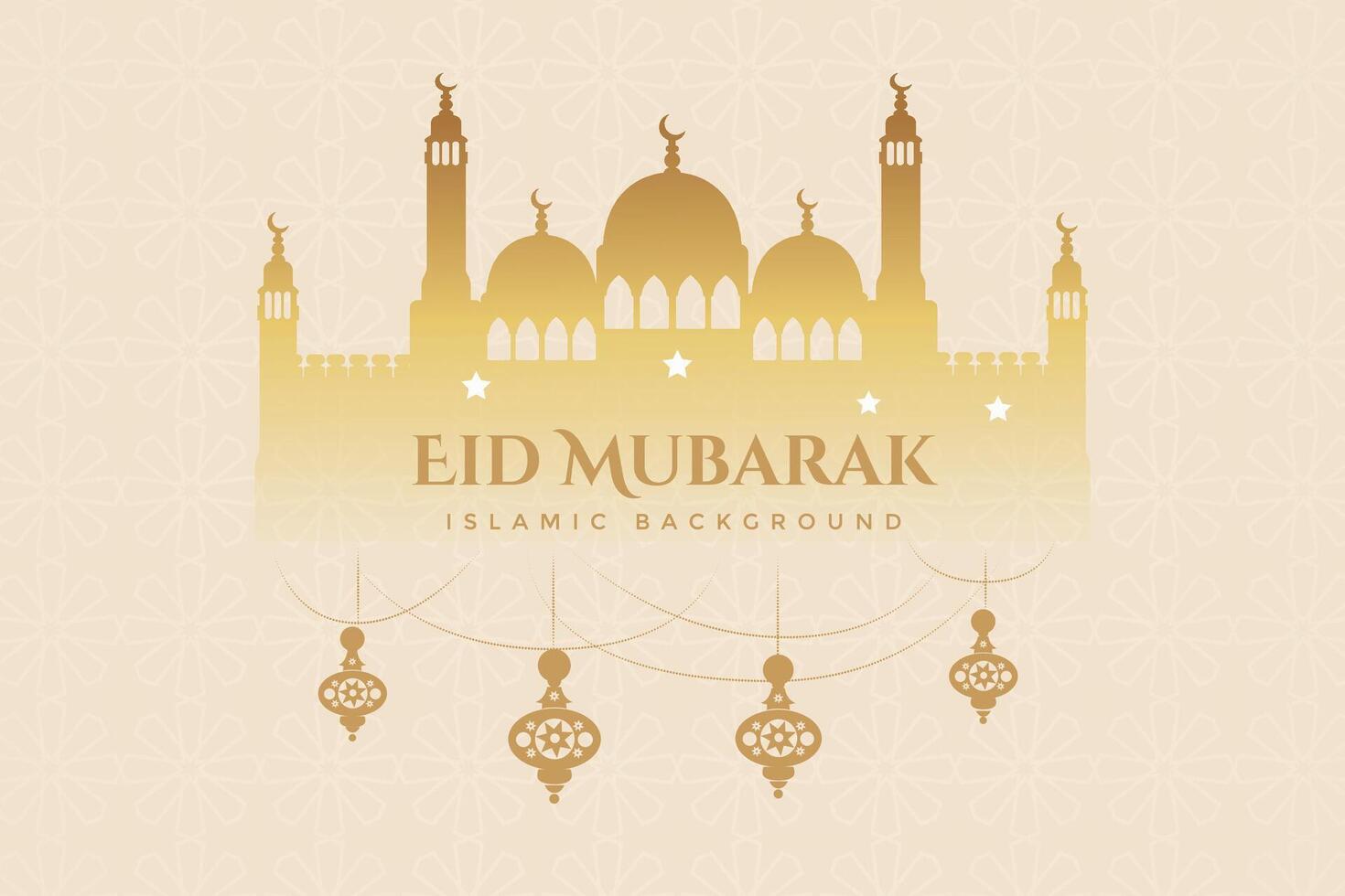 Eid al-Fitr, Ramadhan decorative greeting card vector