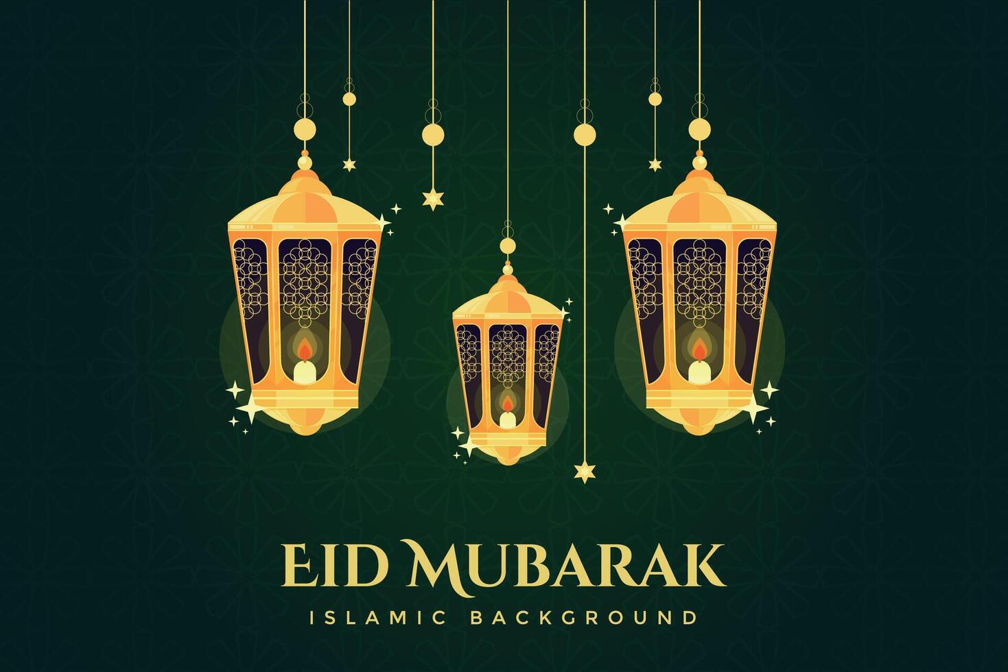 Eid al-Fitr, Ramadhan decorative greeting card vector