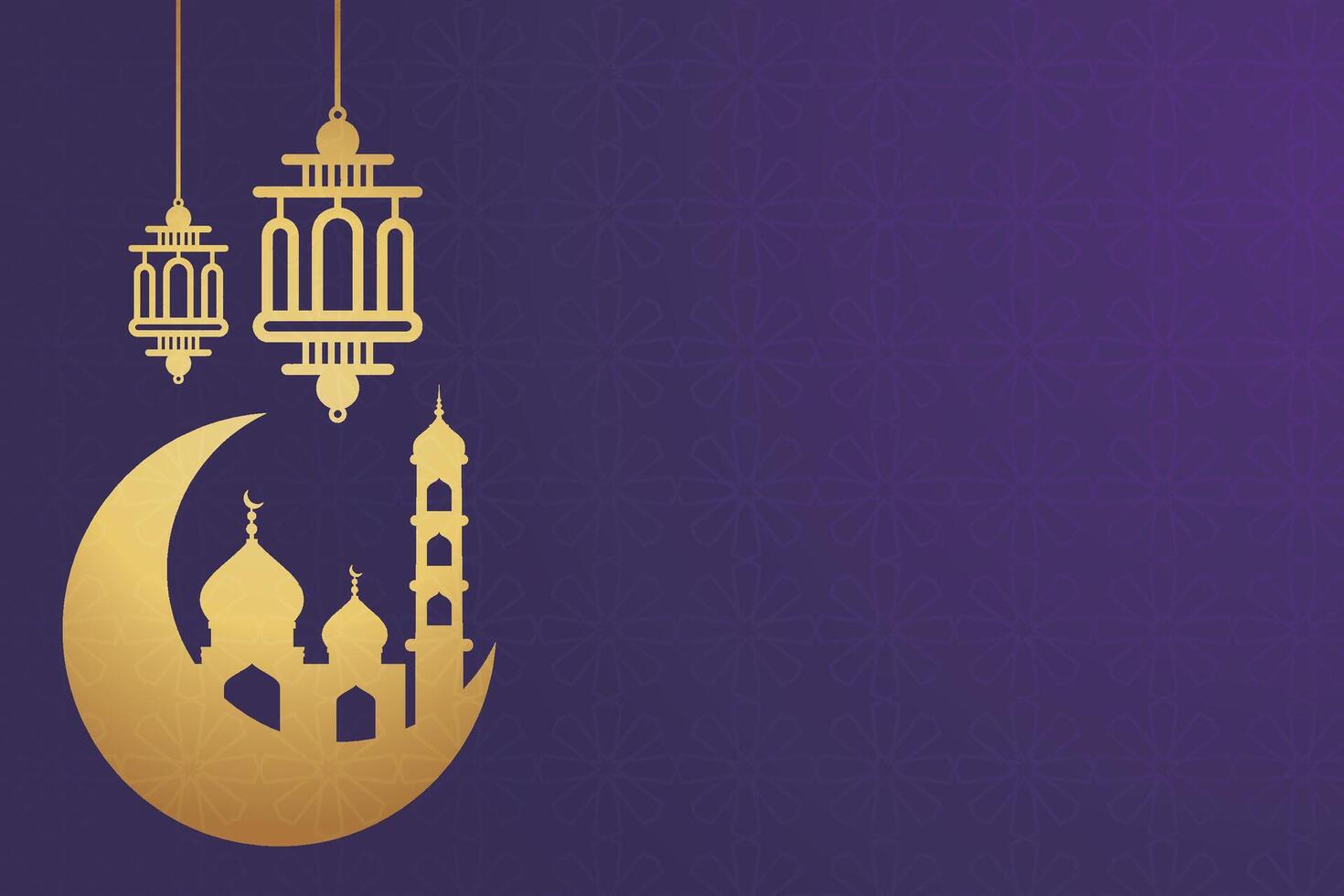 Eid al-Fitr, Ramadhan decorative greeting card vector