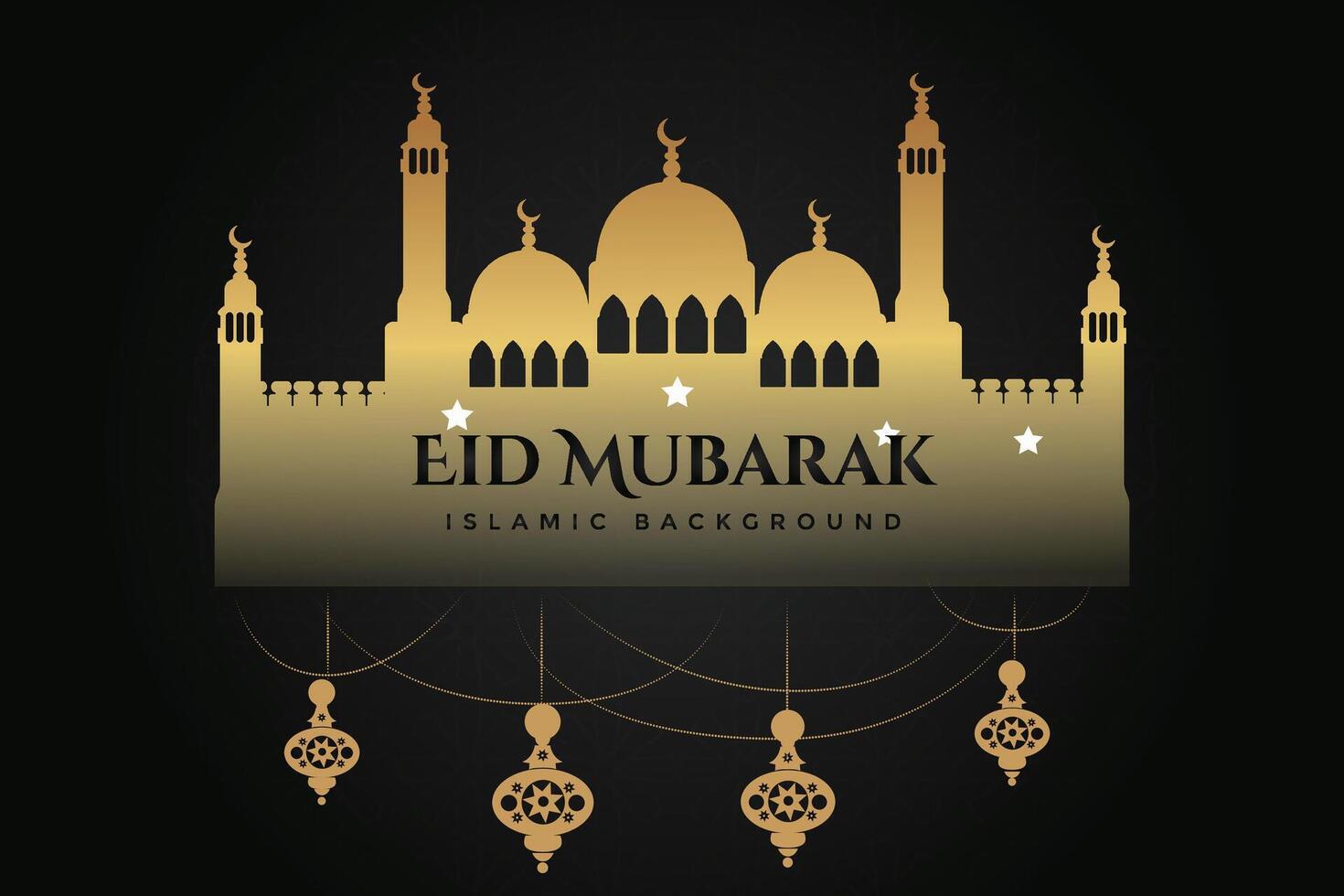 eid al fitr, ramadhan decorativo saludo tarjeta vector