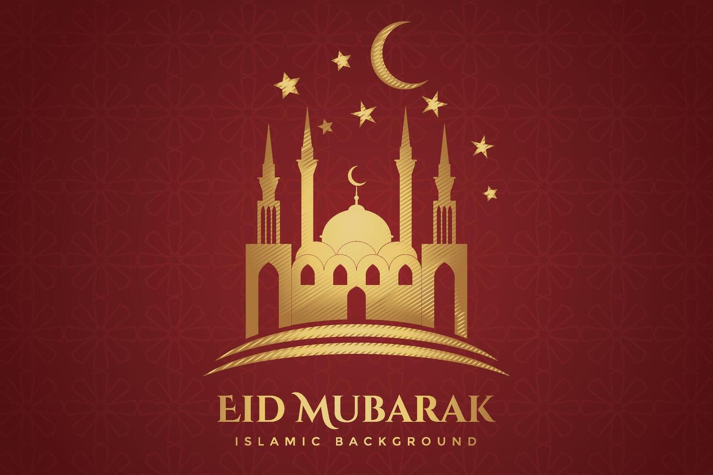 Eid al-Fitr, Ramadhan decorative greeting card vector