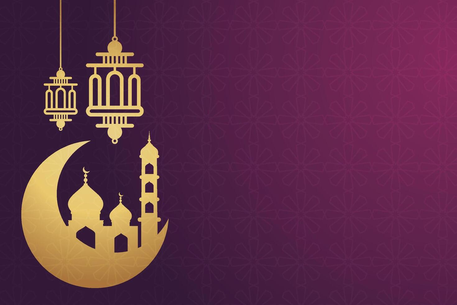 Eid al-Fitr, Ramadhan decorative greeting card vector