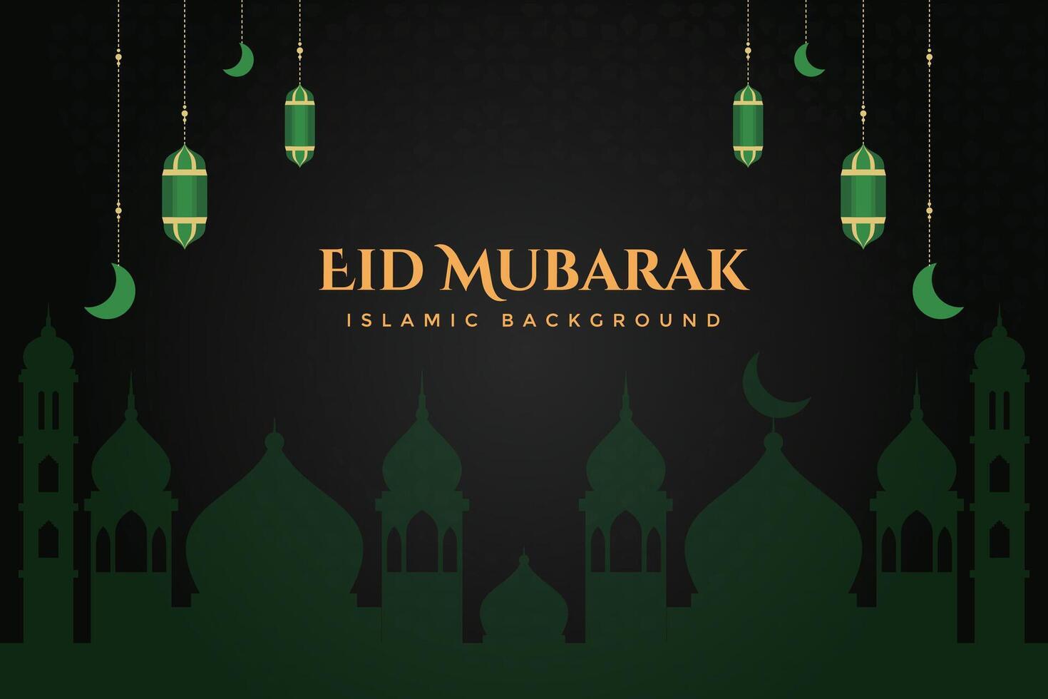 Eid al-Fitr, Ramadhan decorative greeting card vector