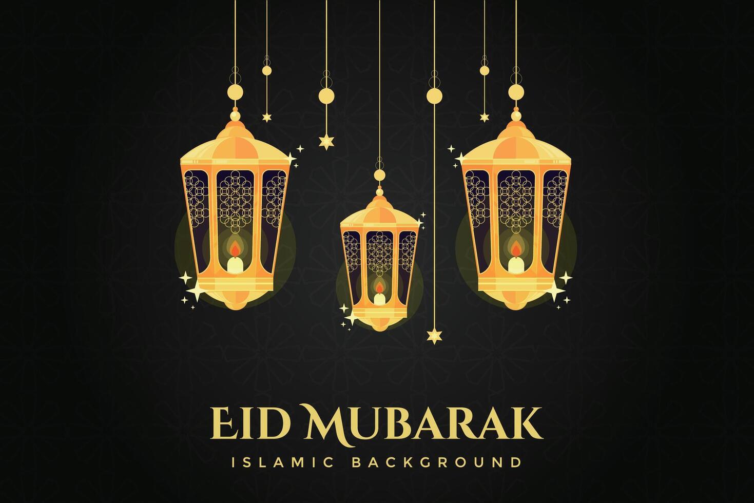 Eid al-Fitr, Ramadhan decorative greeting card vector