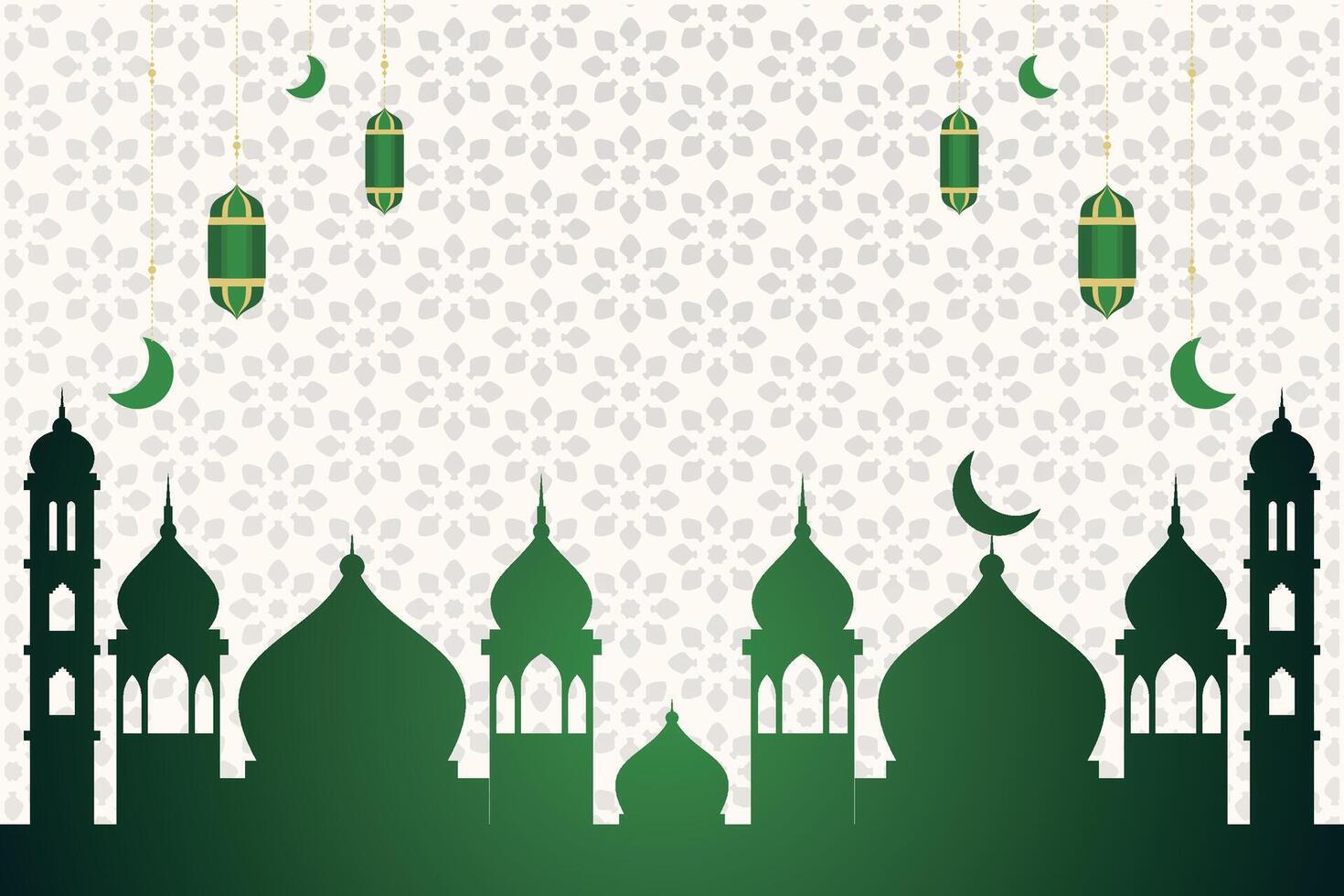 Eid al-Fitr, Ramadhan decorative greeting card vector