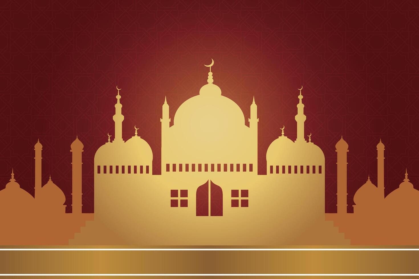 Eid al-Fitr, Ramadhan decorative greeting card vector