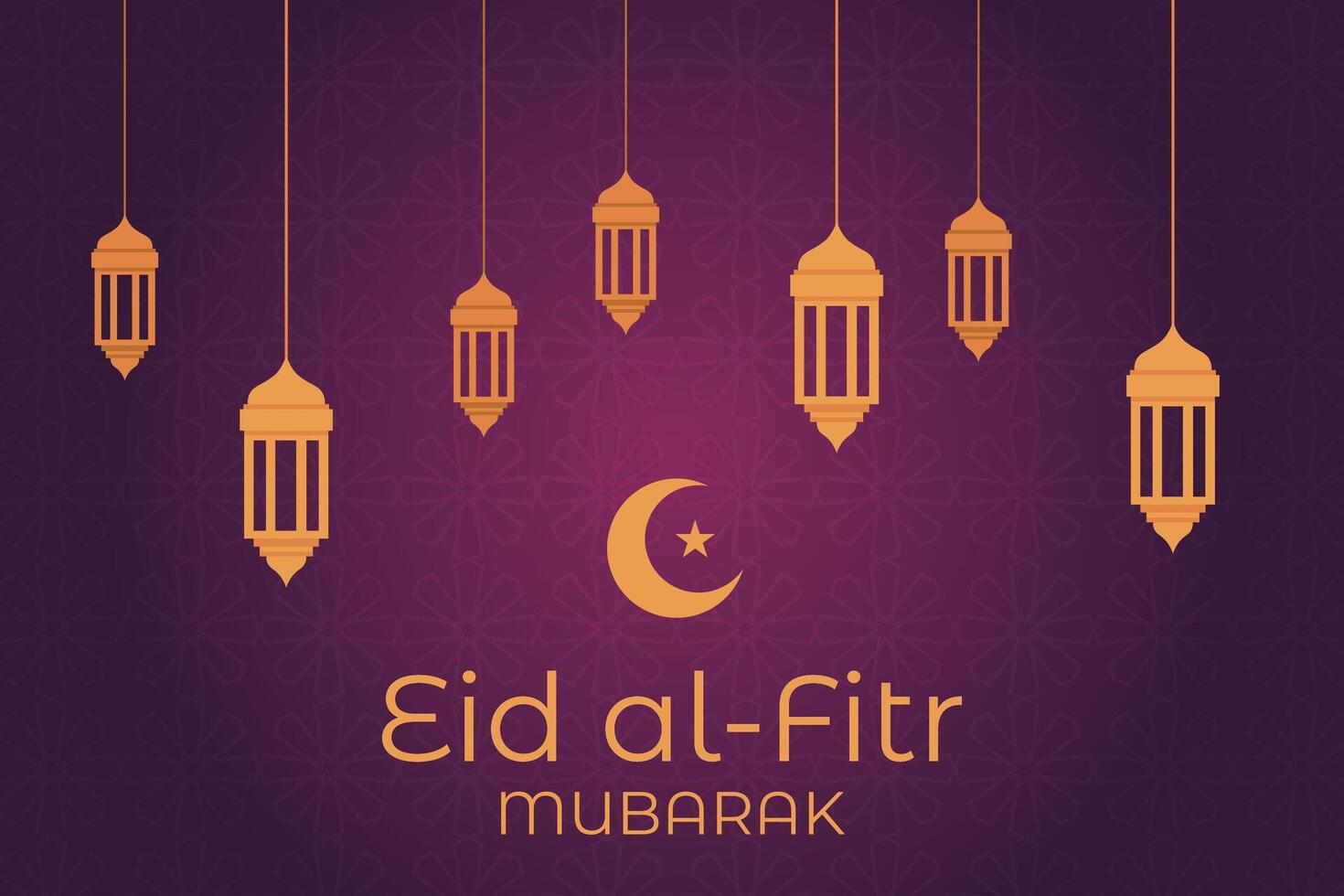 Eid al-Fitr, Ramadhan decorative greeting card vector