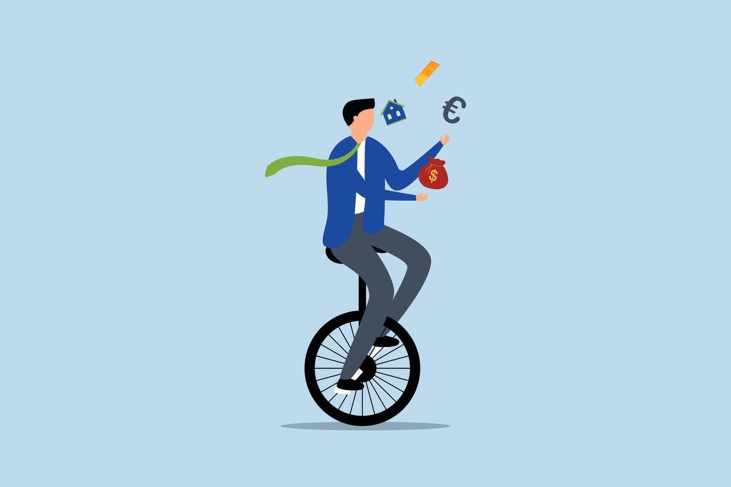 Financial advisor, Businessman investor juggling finance asset, real