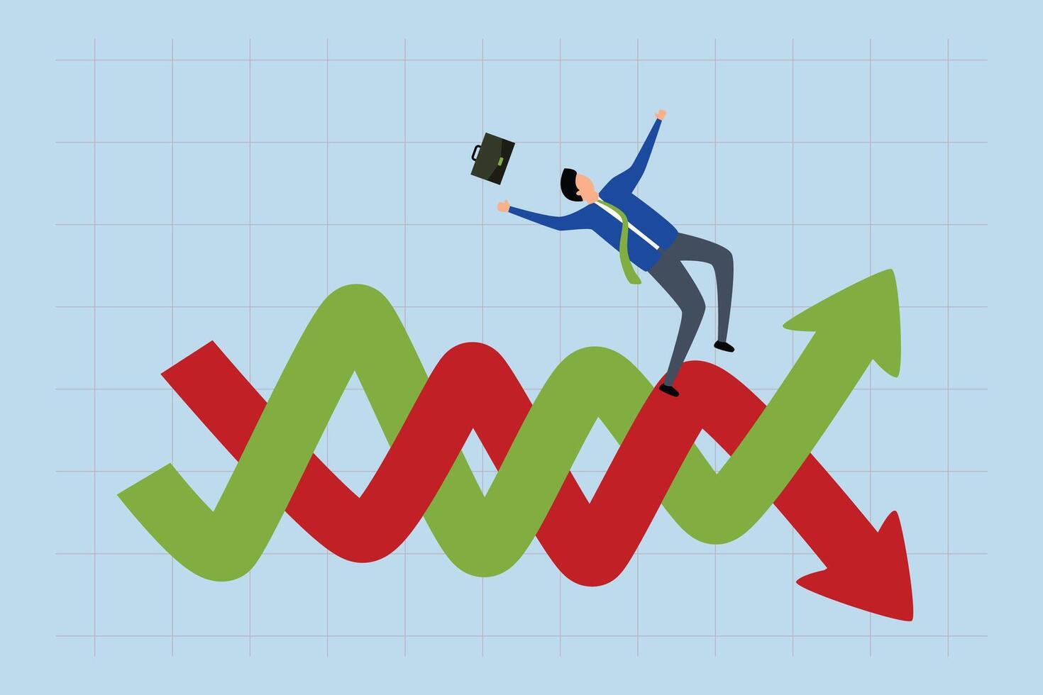 Financial investment volatility, Entrepreneurs and investors tend to be vulnerable to unpredictability and unstable profit graphs. vector