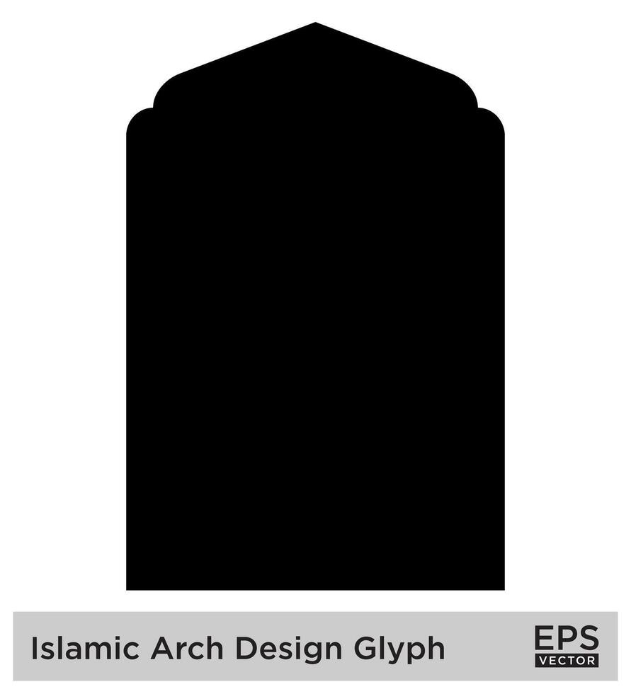 Islamic Arch Design Glyph Black Filled silhouettes Design pictogram symbol visual illustration vector