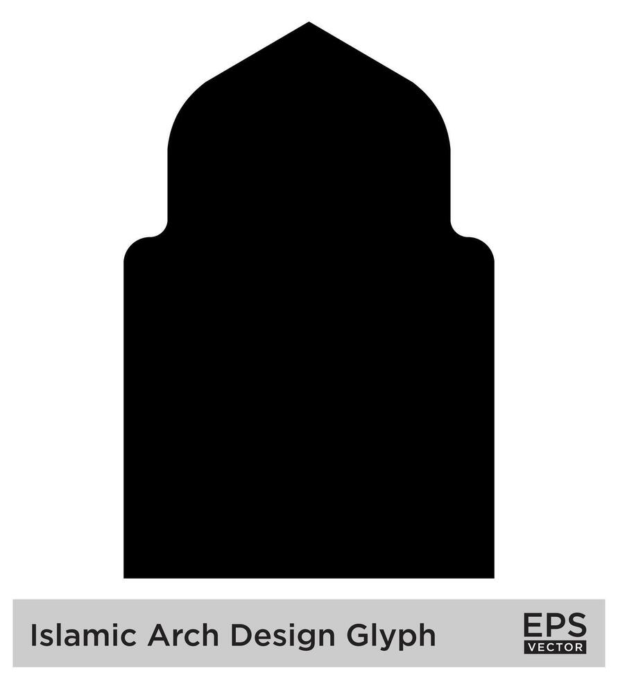 Islamic Arch Design Glyph Black Filled silhouettes Design pictogram symbol visual illustration vector