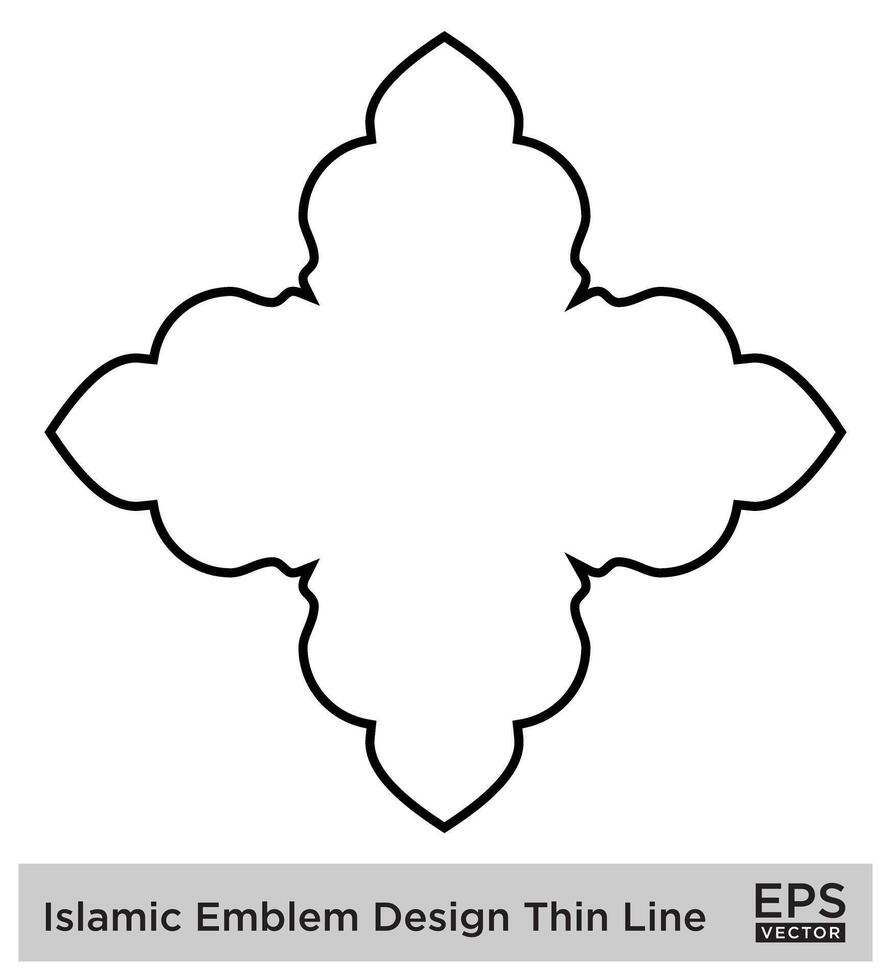 Islamic Amblem Design Thin Line Black stroke silhouettes Design pictogram symbol visual illustration vector