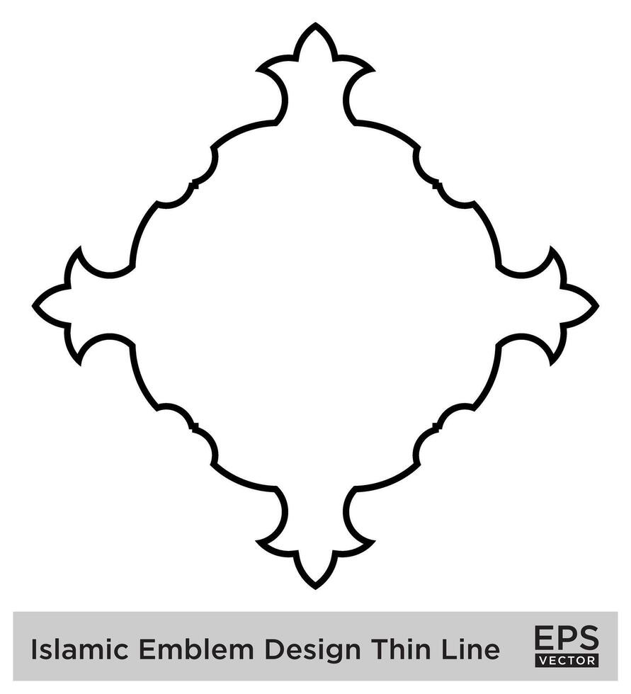 Islamic Amblem Design Thin Line Black stroke silhouettes Design pictogram symbol visual illustration vector