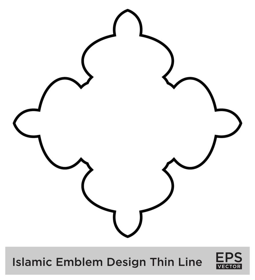 Islamic Amblem Design Thin Line Black stroke silhouettes Design pictogram symbol visual illustration vector