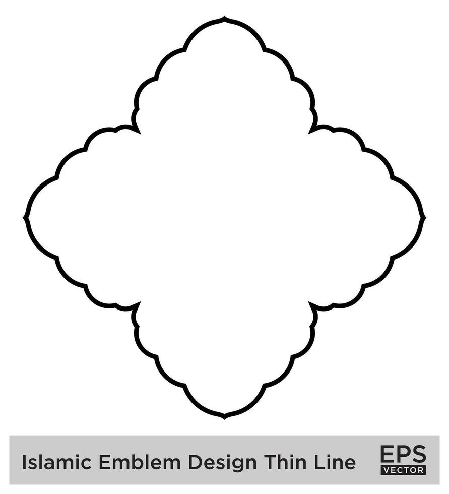 Islamic Amblem Design Thin Line Black stroke silhouettes Design pictogram symbol visual illustration vector