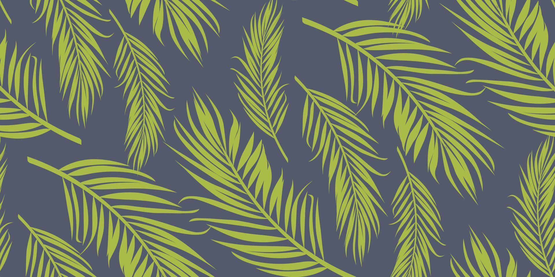 Trendy seamless vector pattern with color-block palm leaves. Background for textiles, prints, wallpapers.