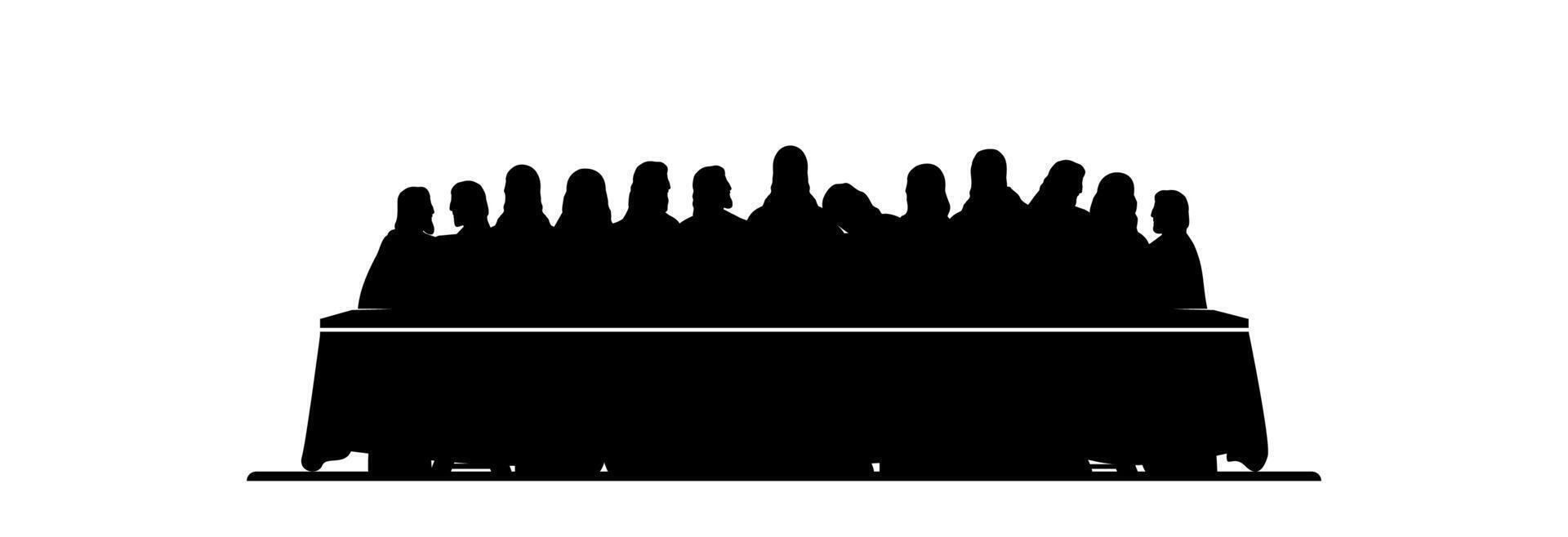 Drawing of the last supper. vector