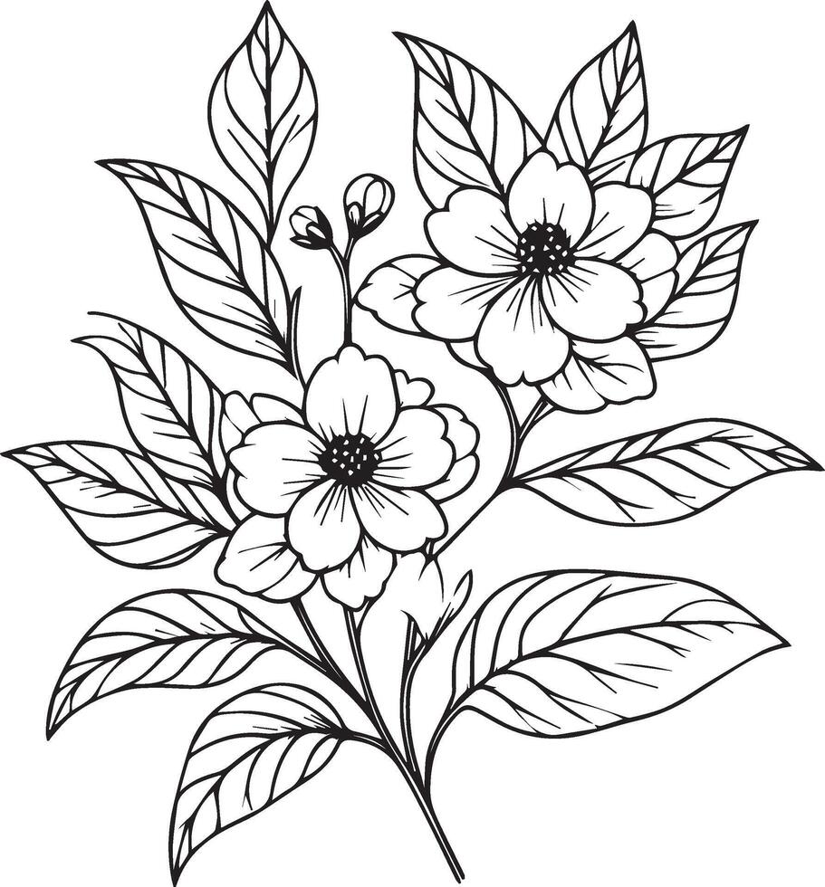 Easy jasmine flower, sketch jasmine flower drawing, tattoo jasmine flower drawing, outline jasmine flower tattoo, simple jasmine flower tattoo, minimalist jasmine flower tattoo vector
