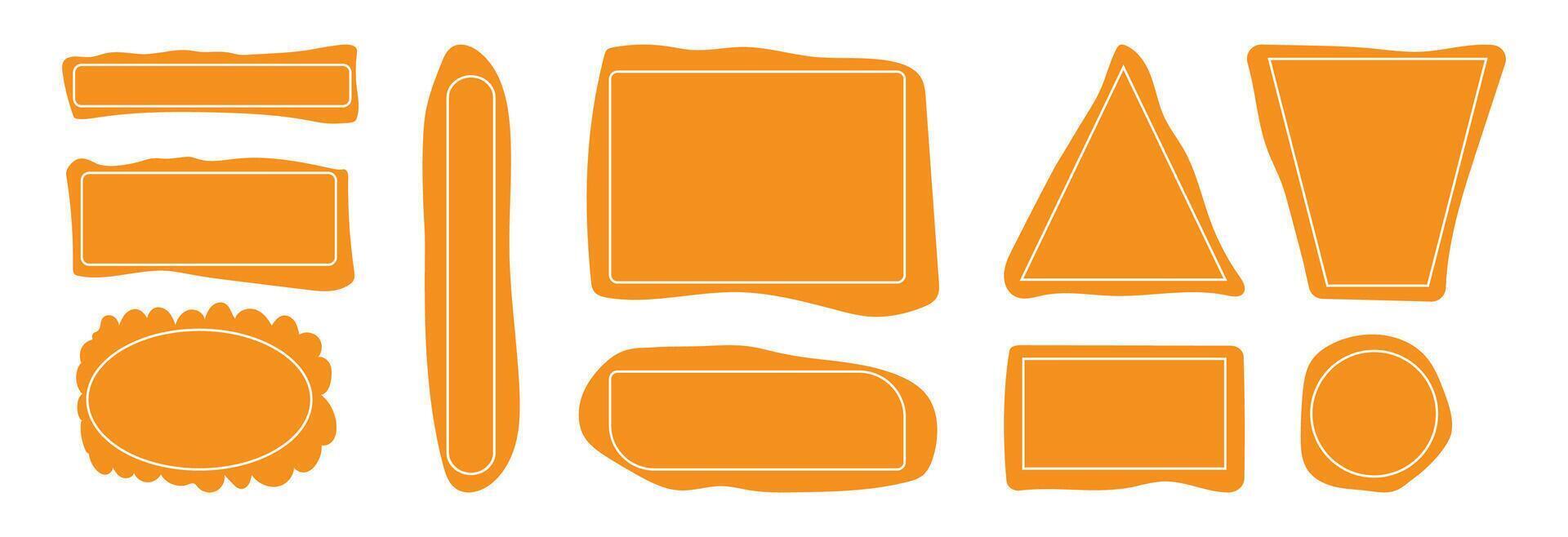 Set of empty speech bubbles for text. vector