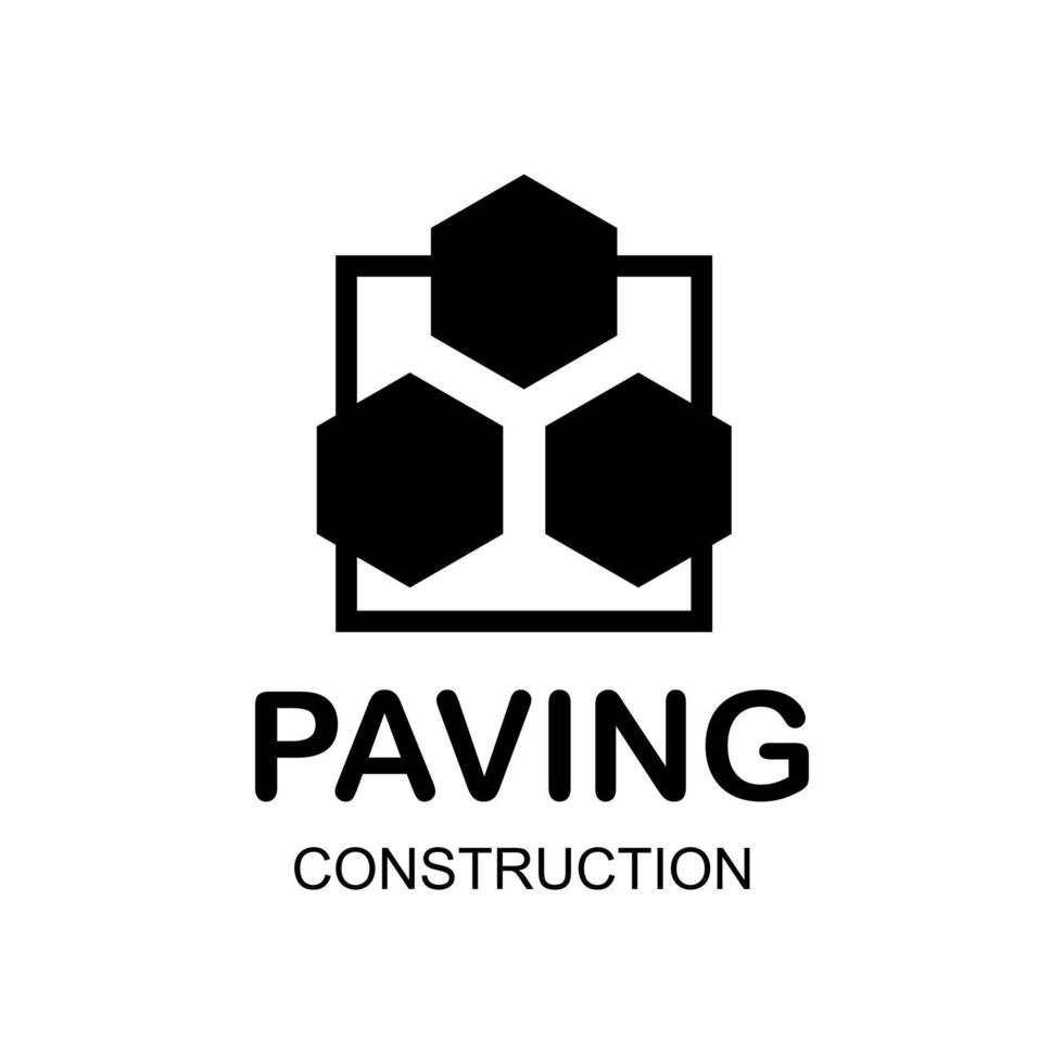 Paving logo in white background. Free vector