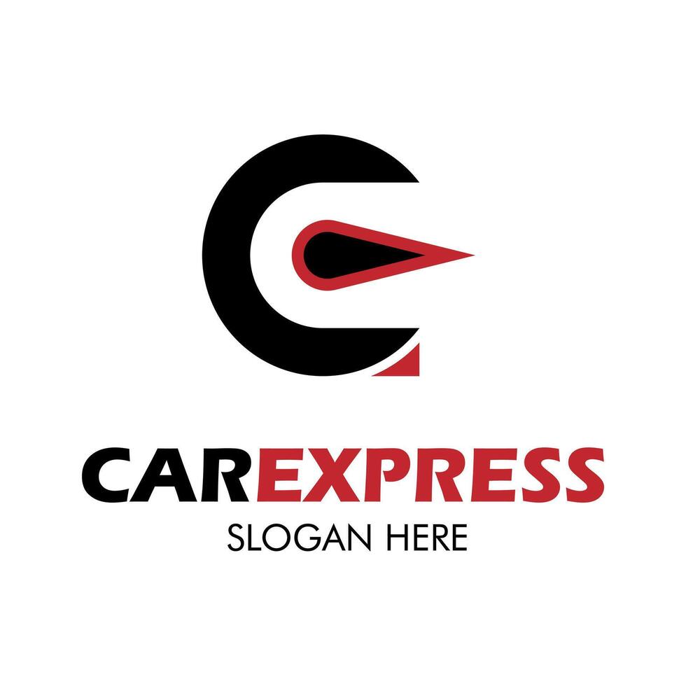 Car express log in white background. Free vector
