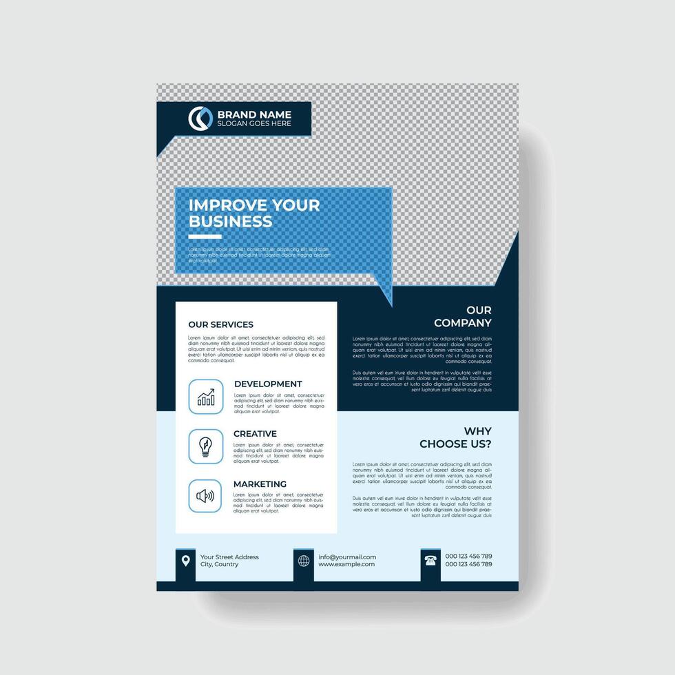 Professional and creative corporate business flyer template. vector