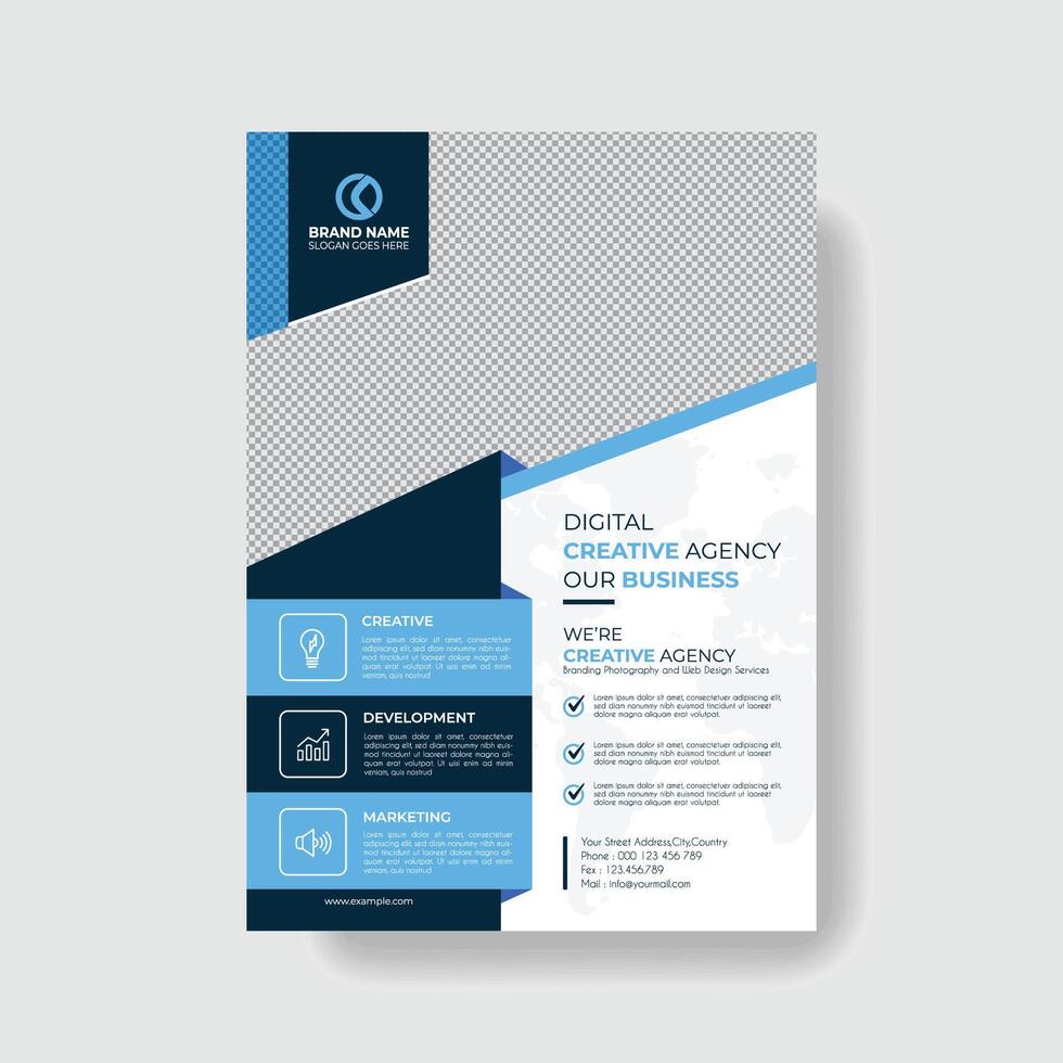 Professional and creative corporate business flyer template. vector