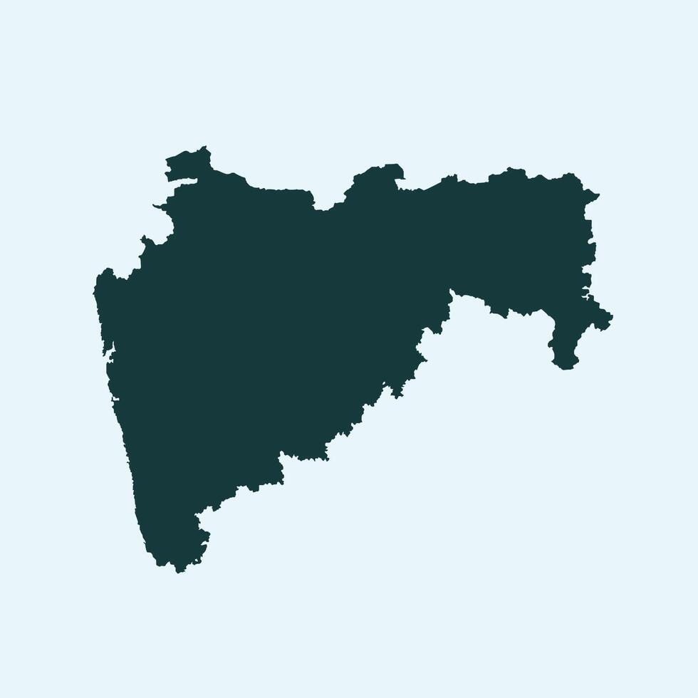 Map of Indian state Maharashtra vector illustration