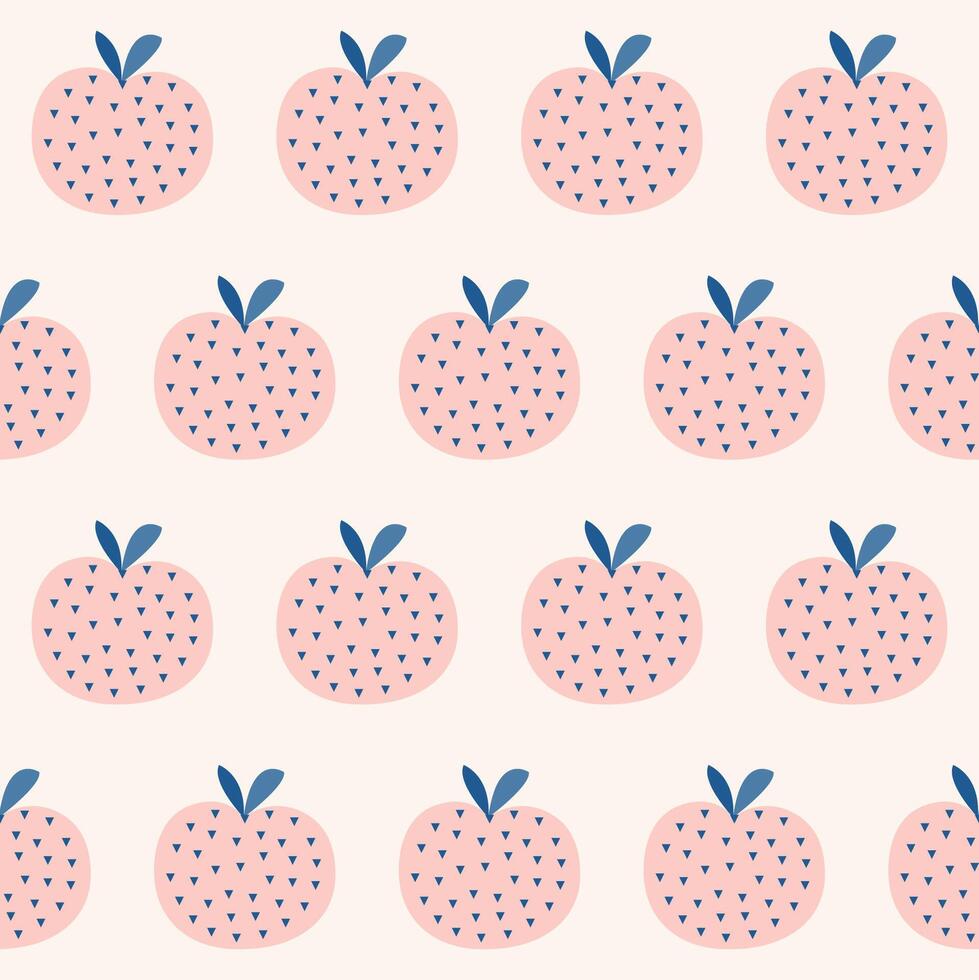 Apple Fruit Seamless Pattern Background. Abstract Funny Childish Wrapping Paper, Wallpaper, Dairy Cover Swatch Print. Baby Kids Textile Fabric Design Apple Fruit Symbol Design vector