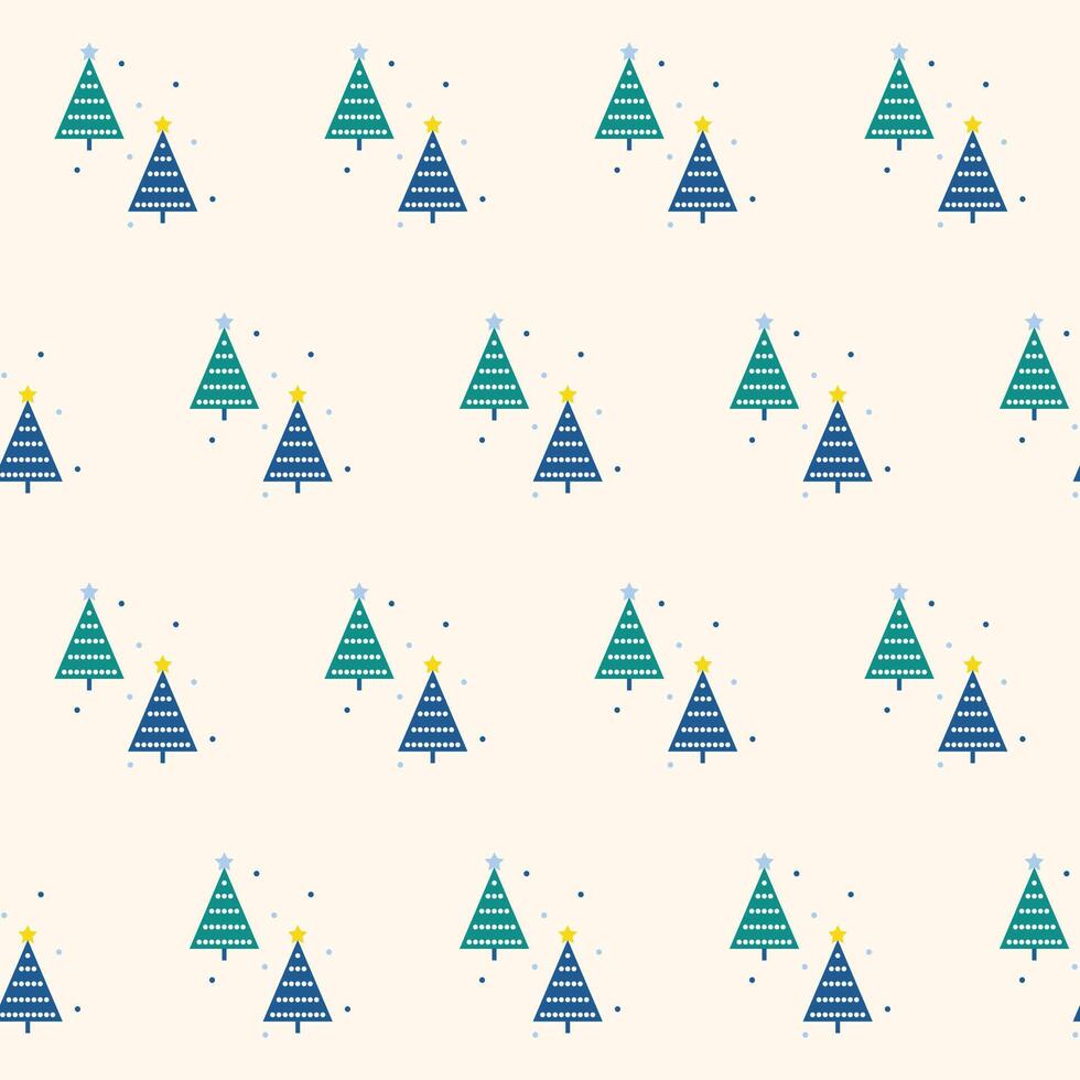 Spruce new Year Christmas Tree Symbol Seamless Swatch. Minimalist Abstract Childish Funny Textile Print. Graphic Spruce Tree Kids Fabric Style Decoration. Wrapping paper, Wallpaper, Dairy Cover Design vector