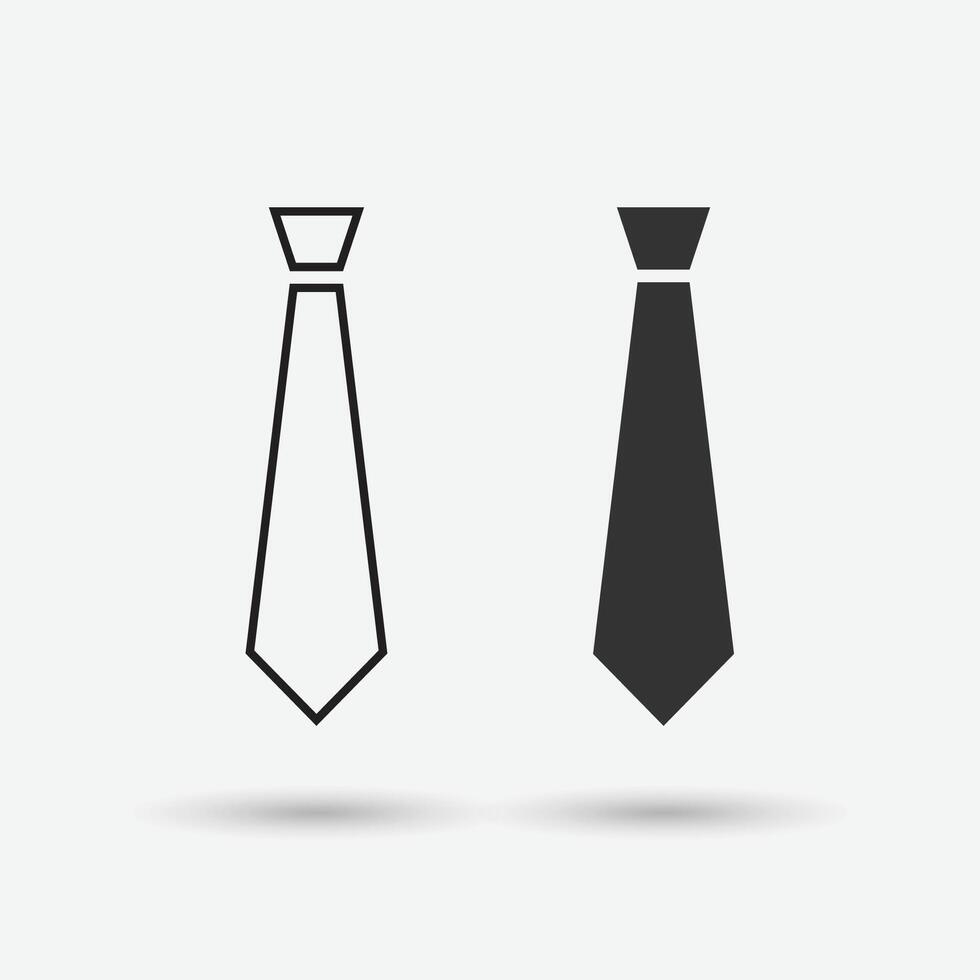Tie Icon in trendy flat style. Necktie symbol for your web site design, logo, app, UI. Vector illustration