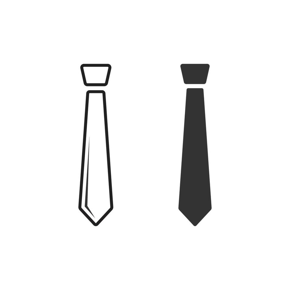 Tie icon vector. Necktie and neckcloth vector icon. Necktie symbols