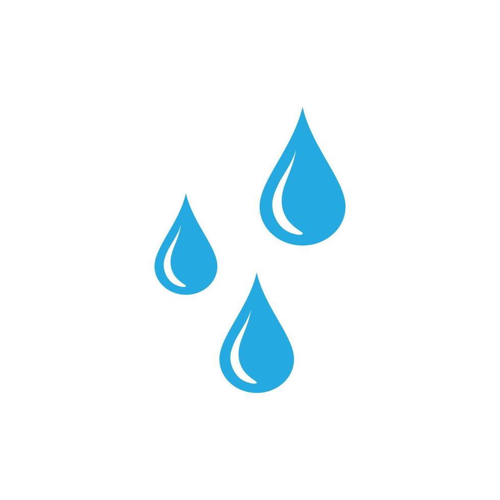 Drops icon vector flat style. Water drop icon vector sign