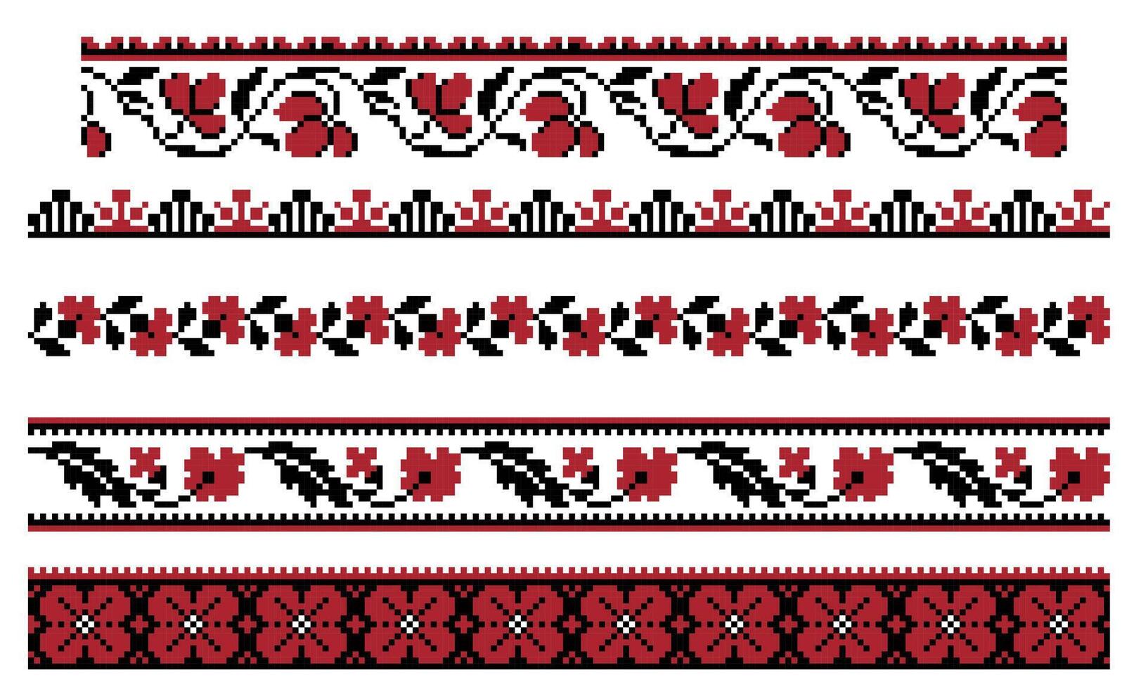 Ornament of Ukrainian embroidery. Vector illustration. 1