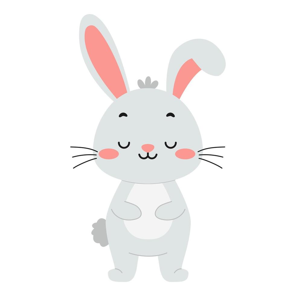 Cute easter bunny. Vector illustration.