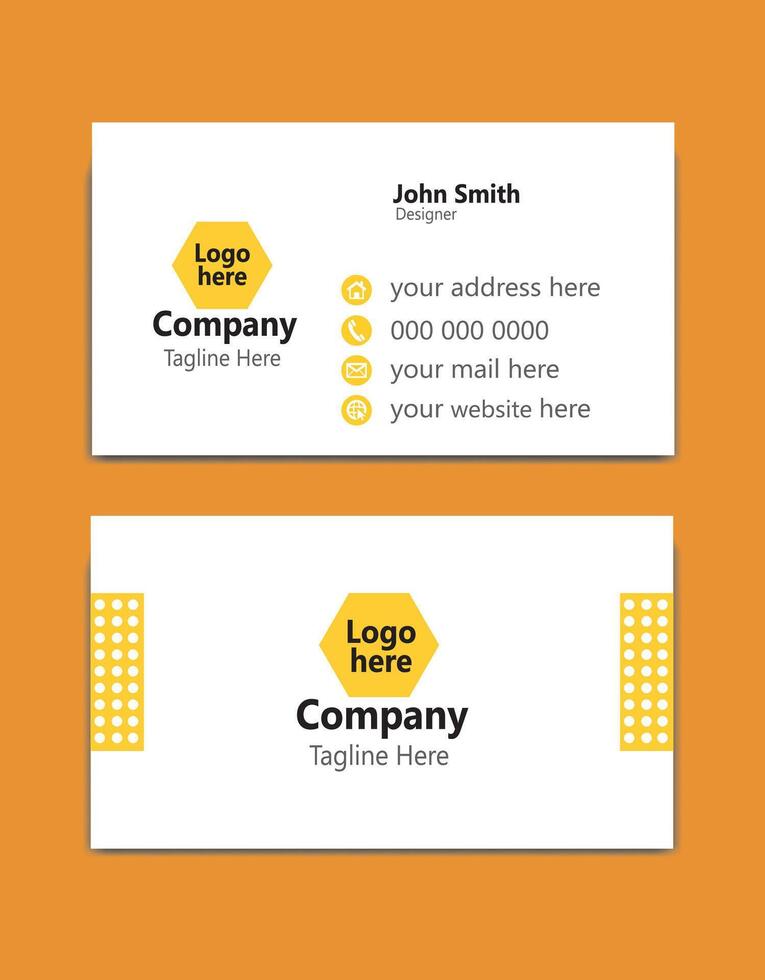 Simple clean elegant abstract minimal company creative modern corporate professional name visiting business card design template Free Vector