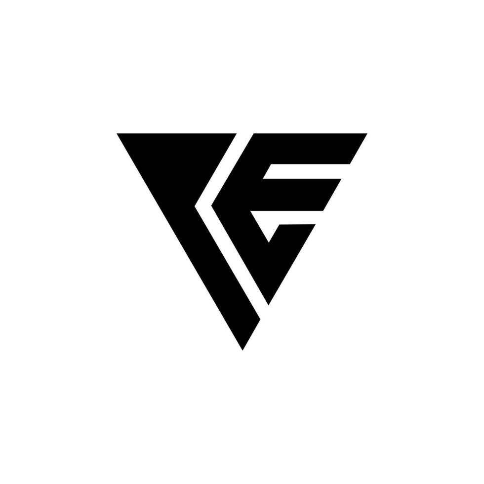 Letter Ve triangle shape modern unique sporty typography monogram logo vector