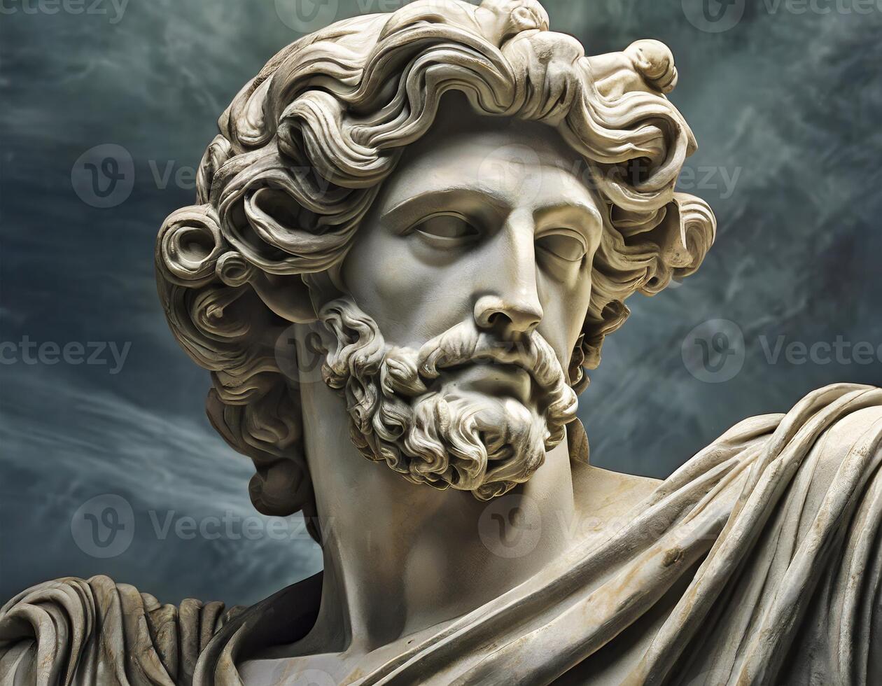 AI generated Roman Or greek sculpture photo