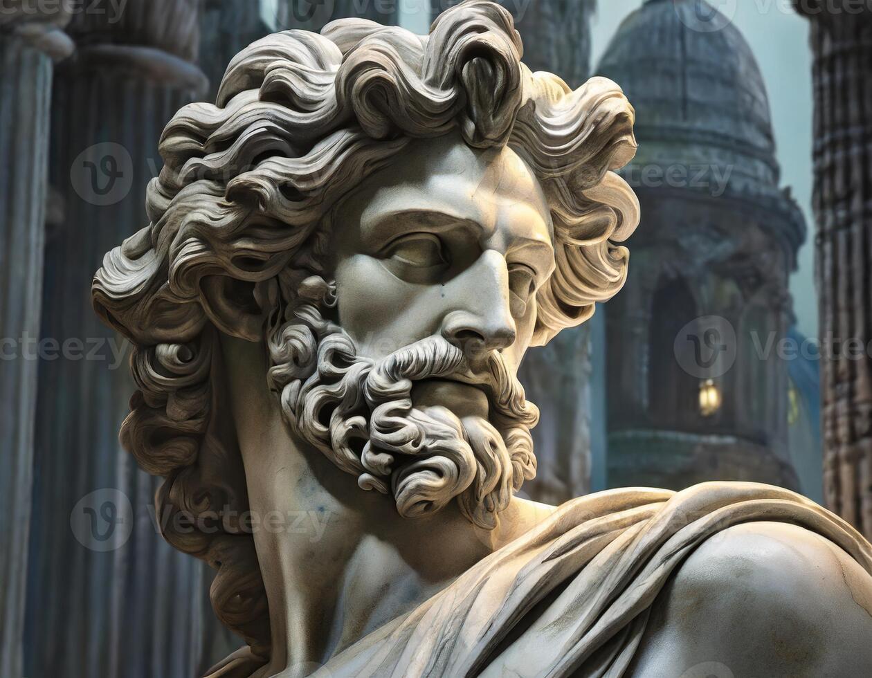 AI generated Roman Or greek sculpture photo