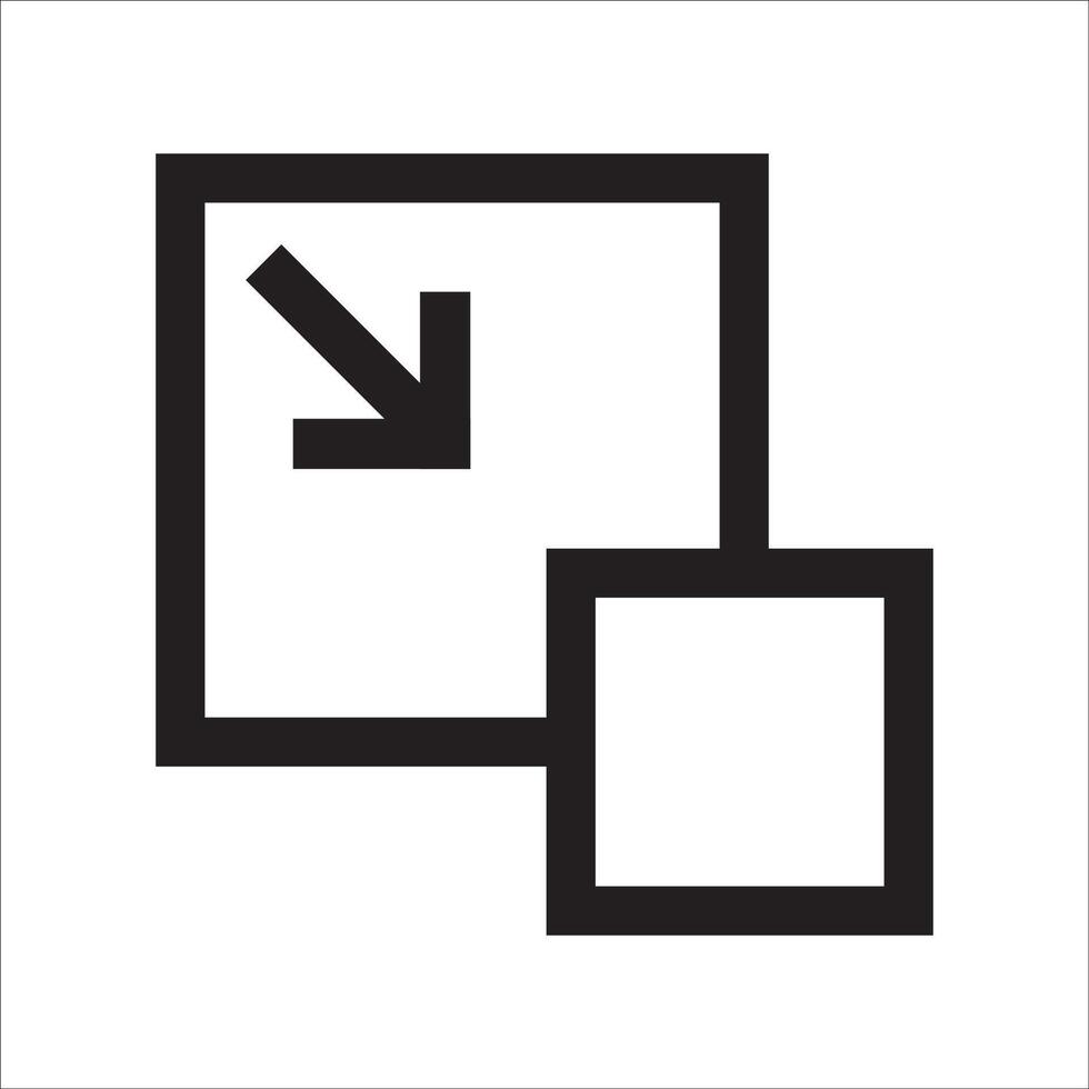 illustration of the minimize button icon vector design