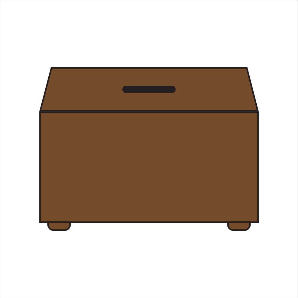 illustration of charity box icon vector design
