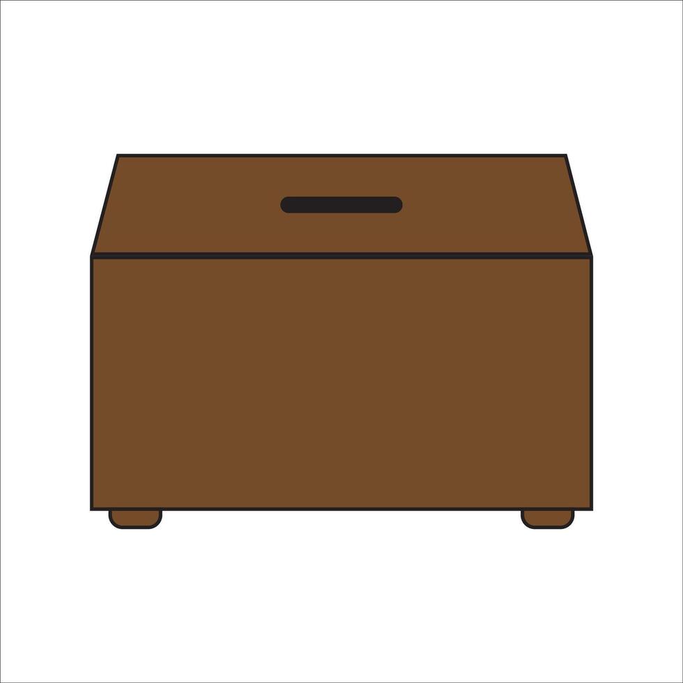 ilustración de caridad caja icono vector diseño