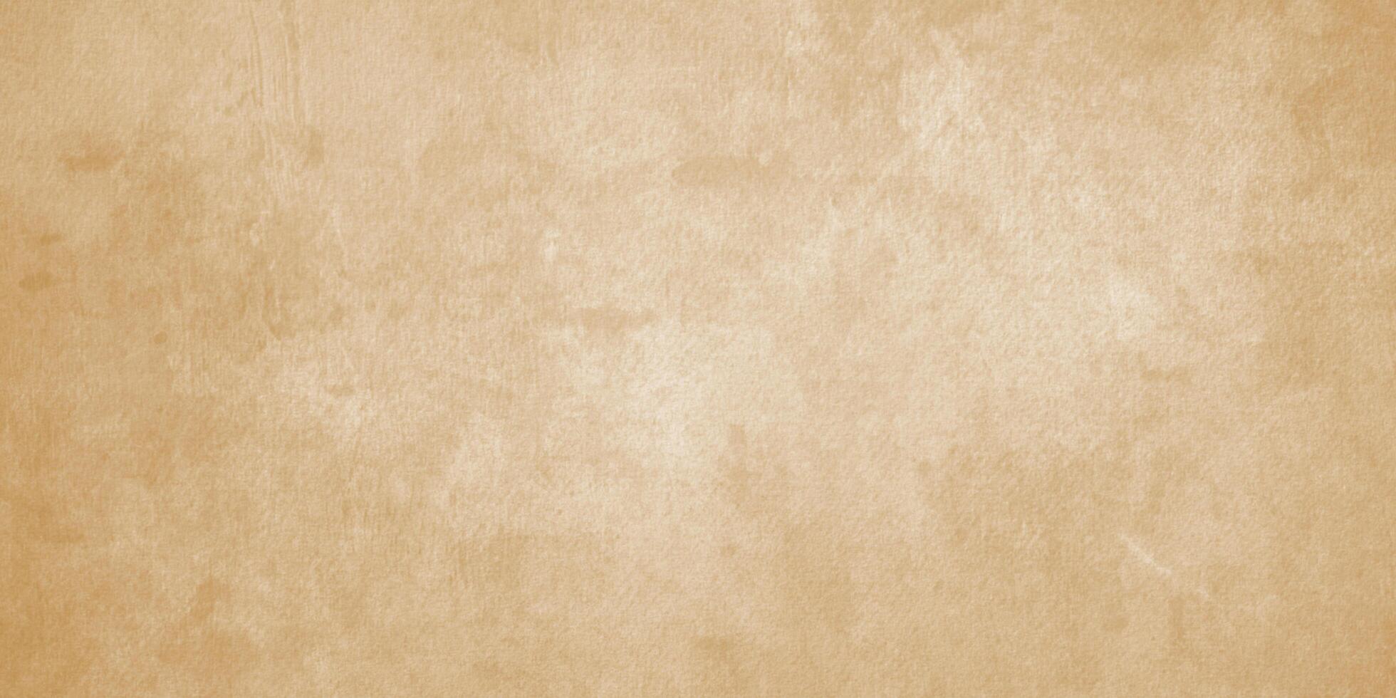 grunge and empty smooth Old stained paper background, grainy and spotted painted watercolor background on paper texture, seamless and stained vintage brown grunge background on paper texture. photo
