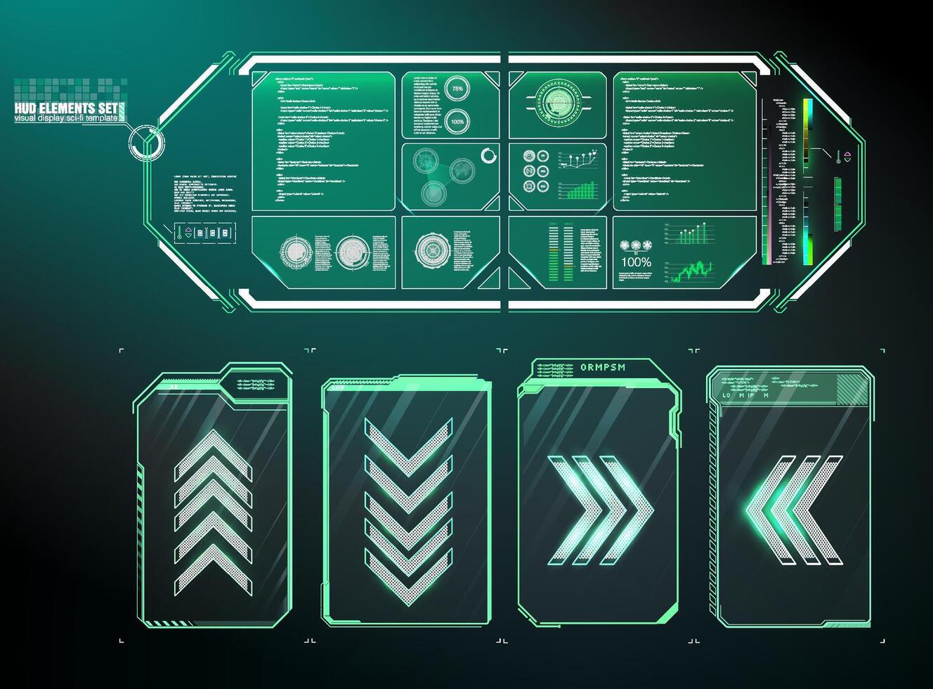 futurista vector hud interfaz pantalla diseño. digital rótulos títulos hud ui gui futurista usuario interfaz pantalla elementos colocar.