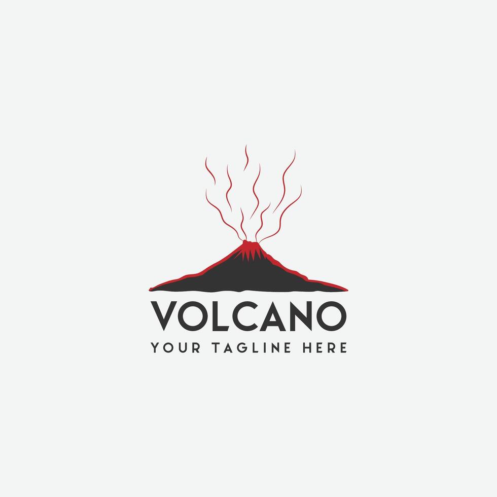 volcán montaña logo vector