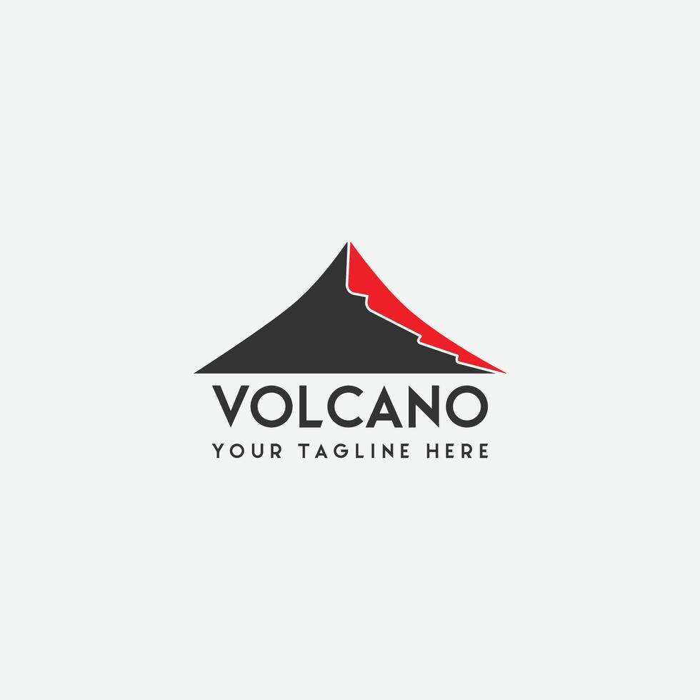 volcán montaña logo vector