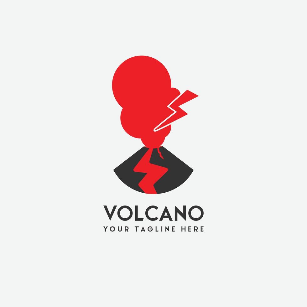 volcán montaña logo vector